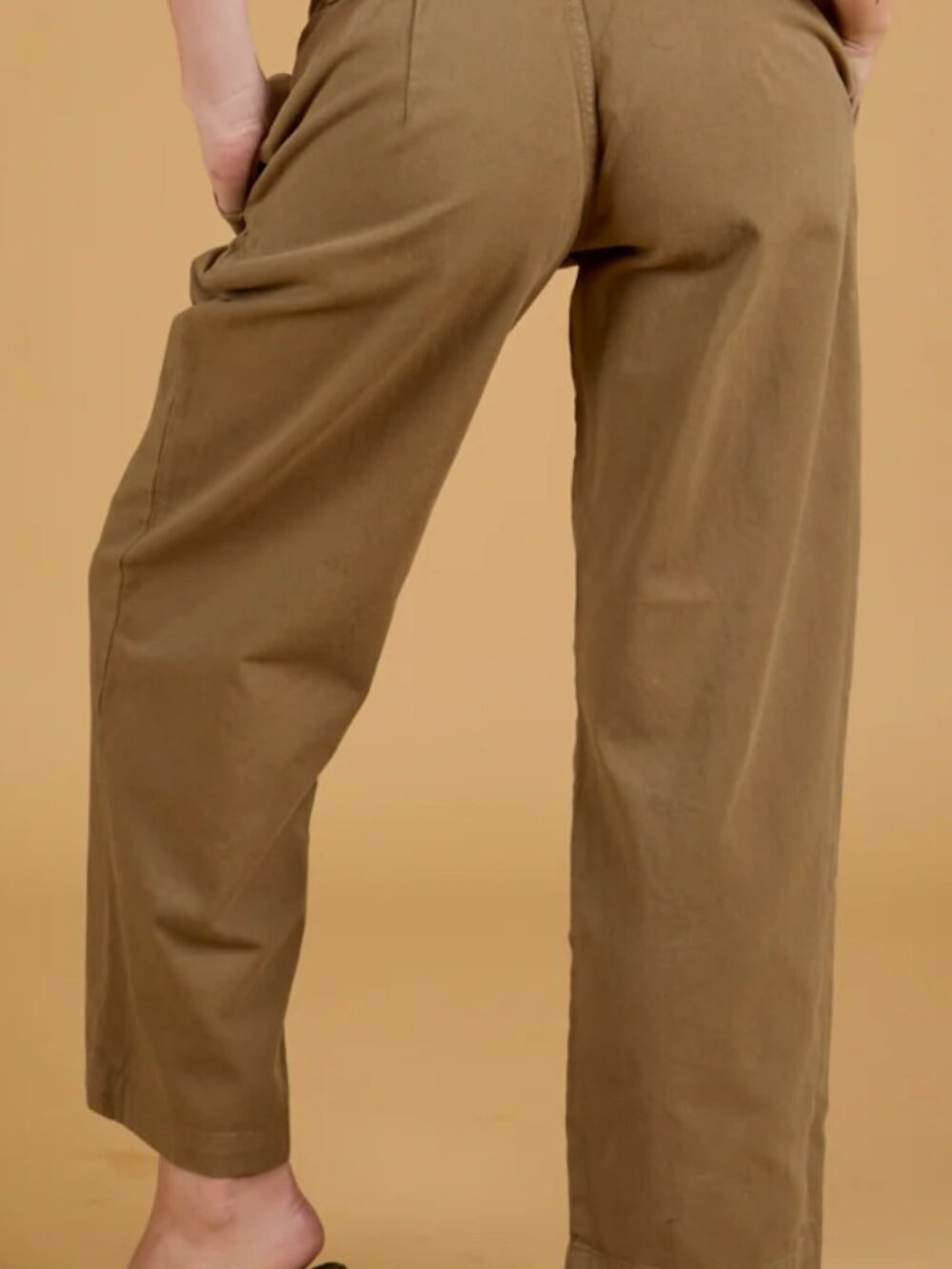 Big Bud Press Baggy Mid-Rise Trousers in Desert Brown - Picture 4 of 4